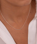 Collier chaîne barrette de perles Argent 925 - 1