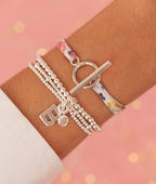 Duo initiale et liberty fermoir Argent 925 - 1